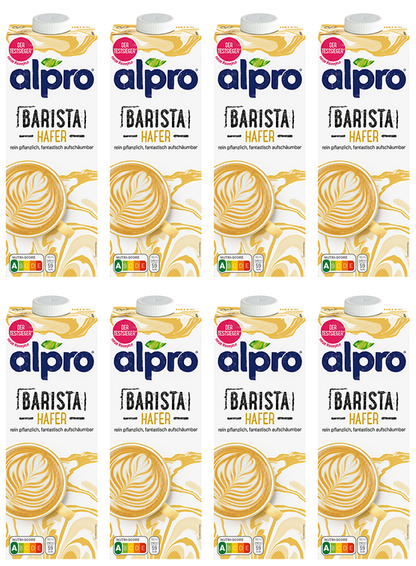 8 x Alpro Barista Oat 1L
