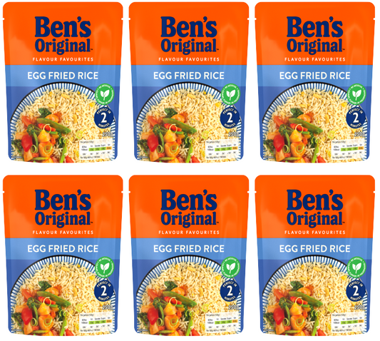 6 x Bens Original Egg Fried Microwave Rice 250G
