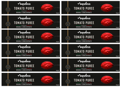 12 x Napolina - Tomato Puree Tubes 142Gm