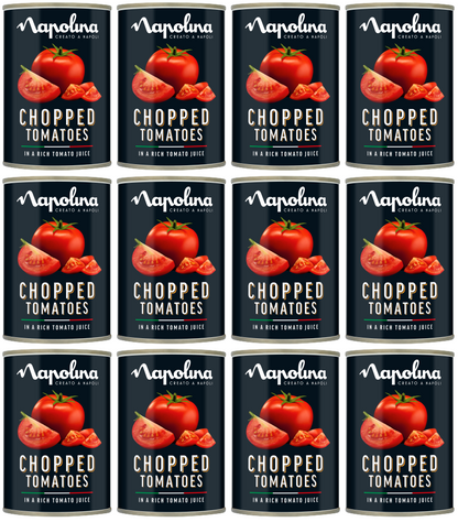 12 x Napolina Tomatoes Chopped 400Gm