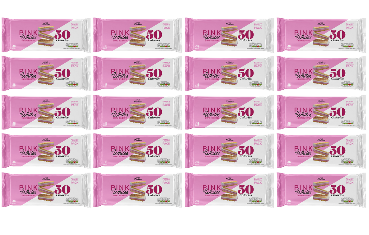 20 x Pink 'N' Whites Mallow 16Pk