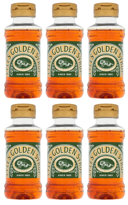 6 x Lyles Squeezy Golden Syrup 325Gr