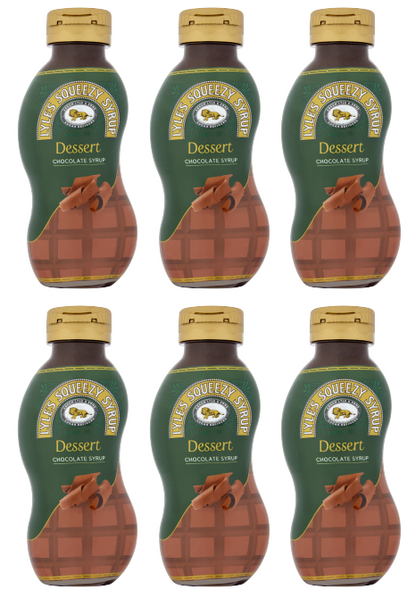 6 x Lyles Squeezy Chocolate Syrup Dessert 325Gr