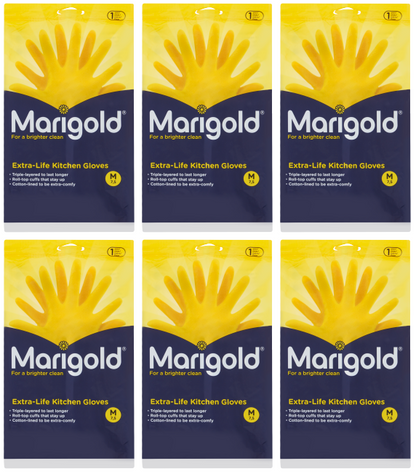 6 x Marigold Gloves Medium