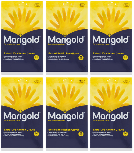 6 x Marigold Gloves Medium