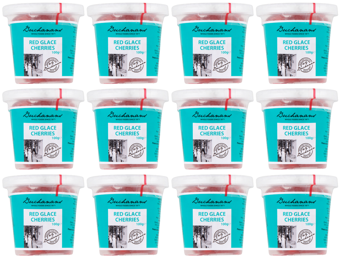 12 x Buchanan Glace Cherries 100G
