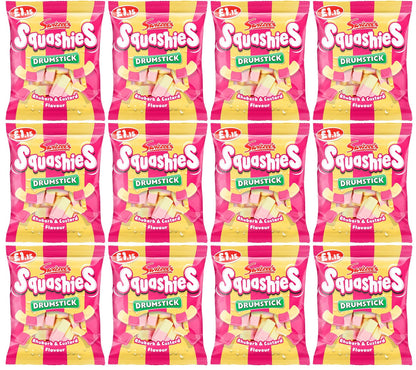 12 X Swizzels Squashies Drumstick Rhubarb & Custard 120G