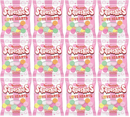 12 x Squashies Love Hearts - 120GM