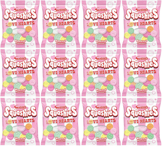 12 x Squashies Love Hearts - 120GM