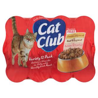 Cat Club Variety Chunks In Jelly 12 Pack 12X395G