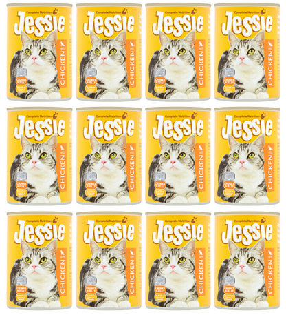 12 X Jessie Cat Chicken 400G