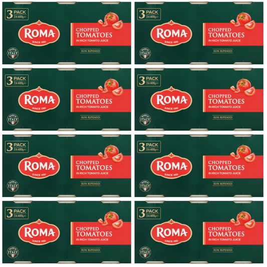 8 x Roma Chopped Tomato 3pk - 3X400G