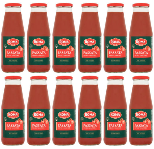 12 x Roma Passata Glass Jar  - 680G