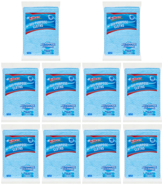 10 x Killeen All Purpose Cloths  - 10 PACK