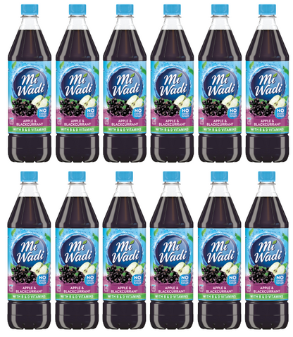 12 x Mi Wadi Apple & Blackcurrant Nas 1Ltr