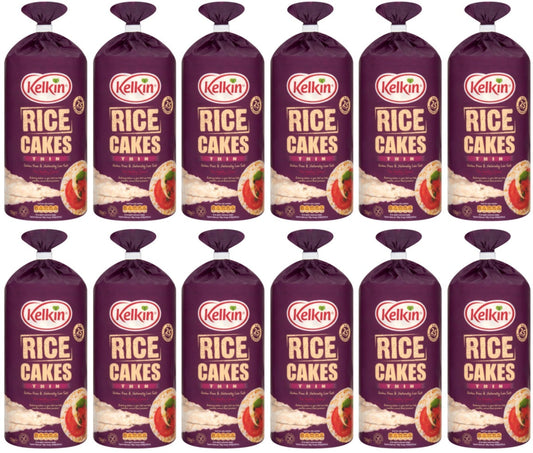 12 x Kelkin Unsalted Rice Cakes 2 X 100G (200G)