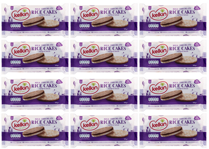 12 x Kelkin Milk Chocolate Covered Rice Cakes 100Gm