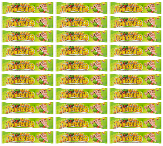 30 x Zed Jaw Breaker Sour Apple (4 Packs) 41.3Gm