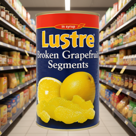12 x Lustre Broken Grapefruit Segments In Syrup 1.25Kg