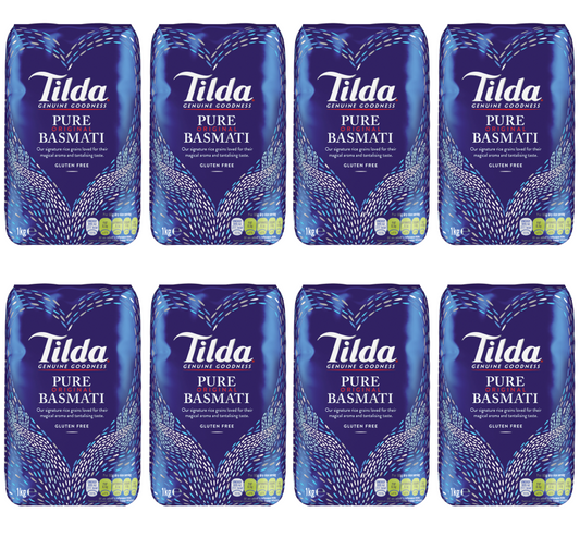 8 x Tilda Basmati Rice 1Kg