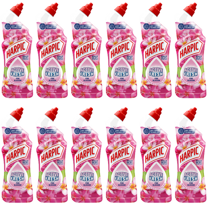 12 x Harpic Active Fresh Pink Blossom 750Ml