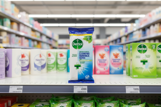 5 X Dettol Cleansing Surface Bio Wipes 72 Pack