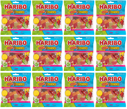 12 x Haribo Sour Sparks - 140GM