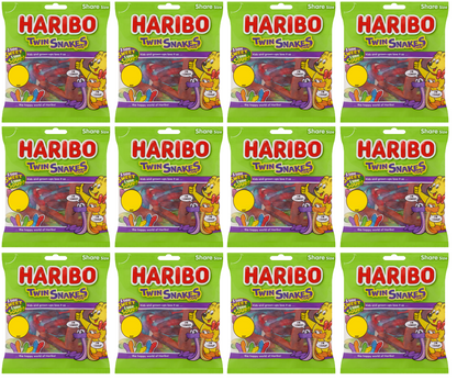 12 x Haribo Twin Snakes - 140GM