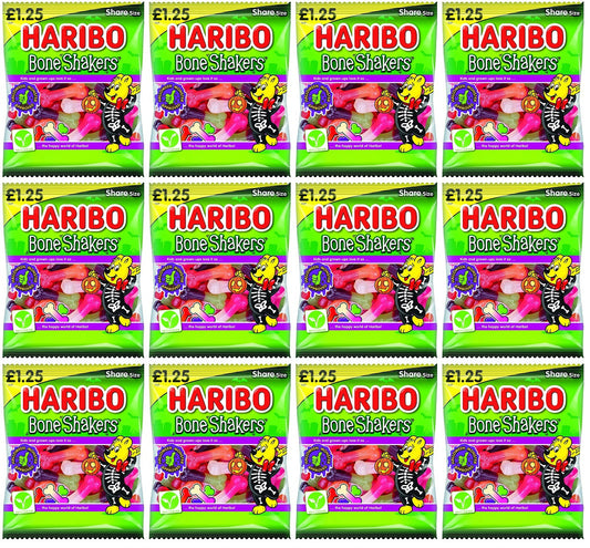 12 x Haribo Bone Shakers Bag - 140GM