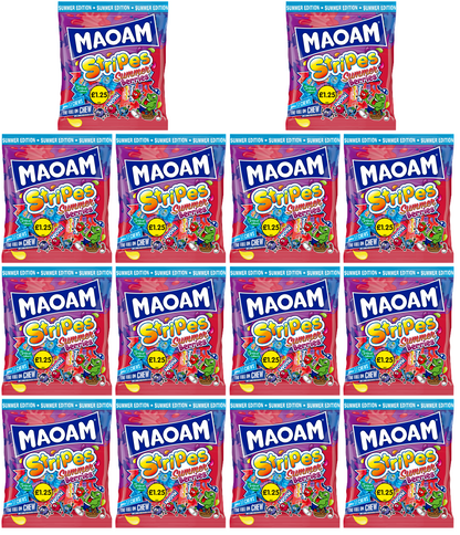14 x Haribo Maoam Stripes Summer Berries (ltd Edition) - 140GM