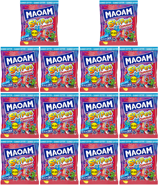 14 x Haribo Maoam Stripes Summer Berries (ltd Edition) - 140GM