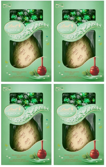 4 x Lindt Milk Chocolate Egg With Lindor Mint Truffles - 260GM