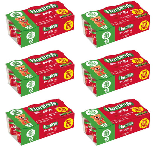 6 x Hartleys Strawberry Jelly Pot 6 Pk - 6X125GM