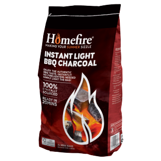 Homefire Instant Light Barbeque Charcoal - 2 Pack