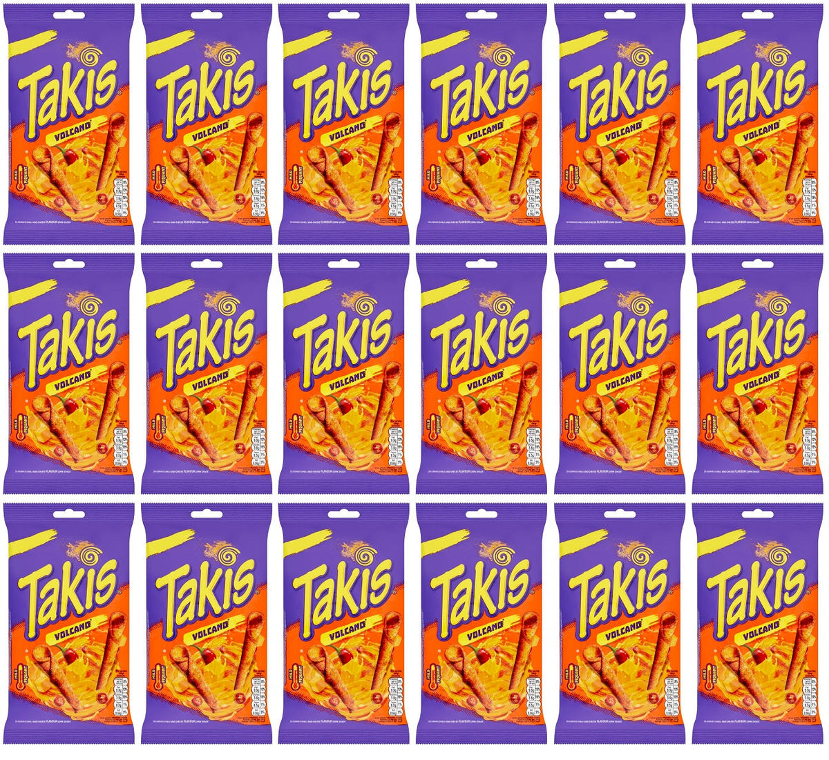 18 x Takis Volcano Cheese & Chilli Snack - 100GM