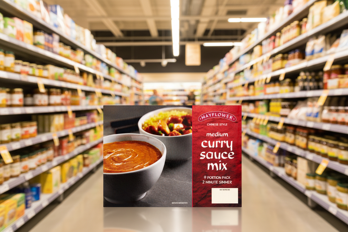 12 x Mayflower Chinese Style Medium Curry Sauce Mix 255G