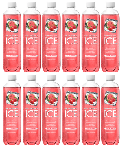 12 x Sparkling Ice Strawberry Watermelon - 500Ml