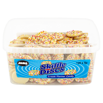120 x Alma White Skiffle Discs