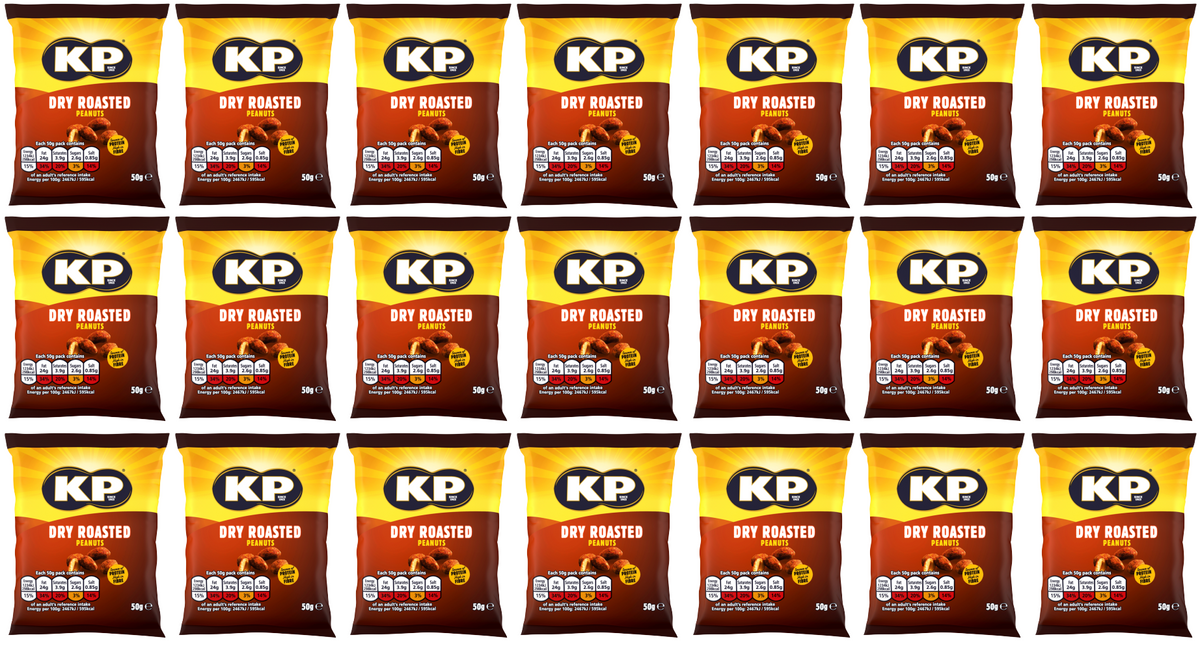 21 X Kp Dry Roasted Peanuts Card 21/18 50G