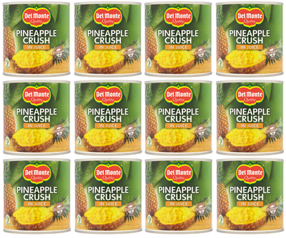 12 x Del Monte Pineapple Crushed In Juice 432Gm