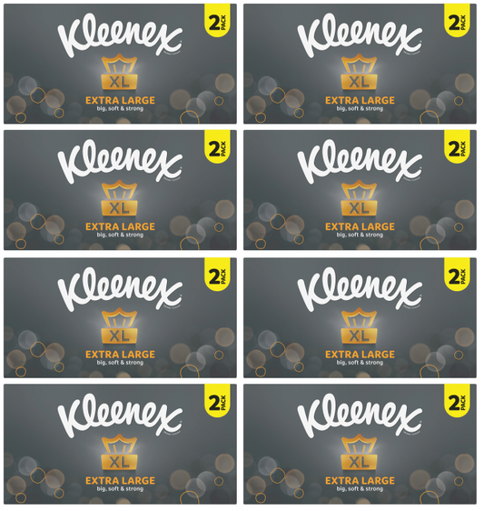 8 x Kleenex Extra Large Tissues 2 Pack