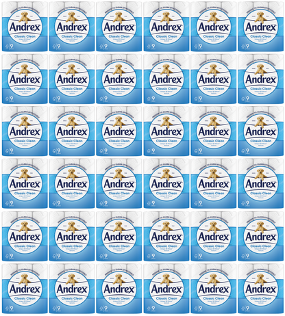 36 x Andrex Classic Clean White Rolls Bulk Saver