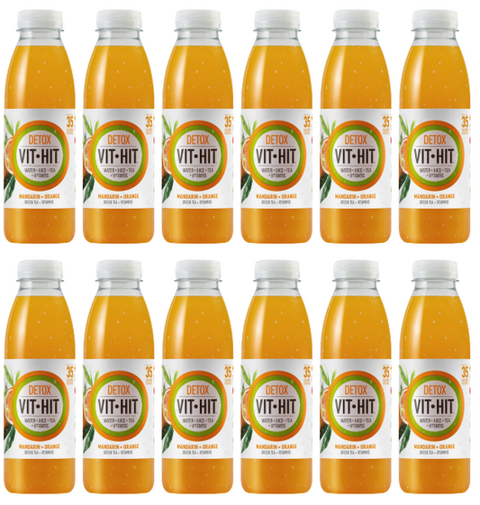 12 x Vit Hit Mandarin Orange Detox 500Ml