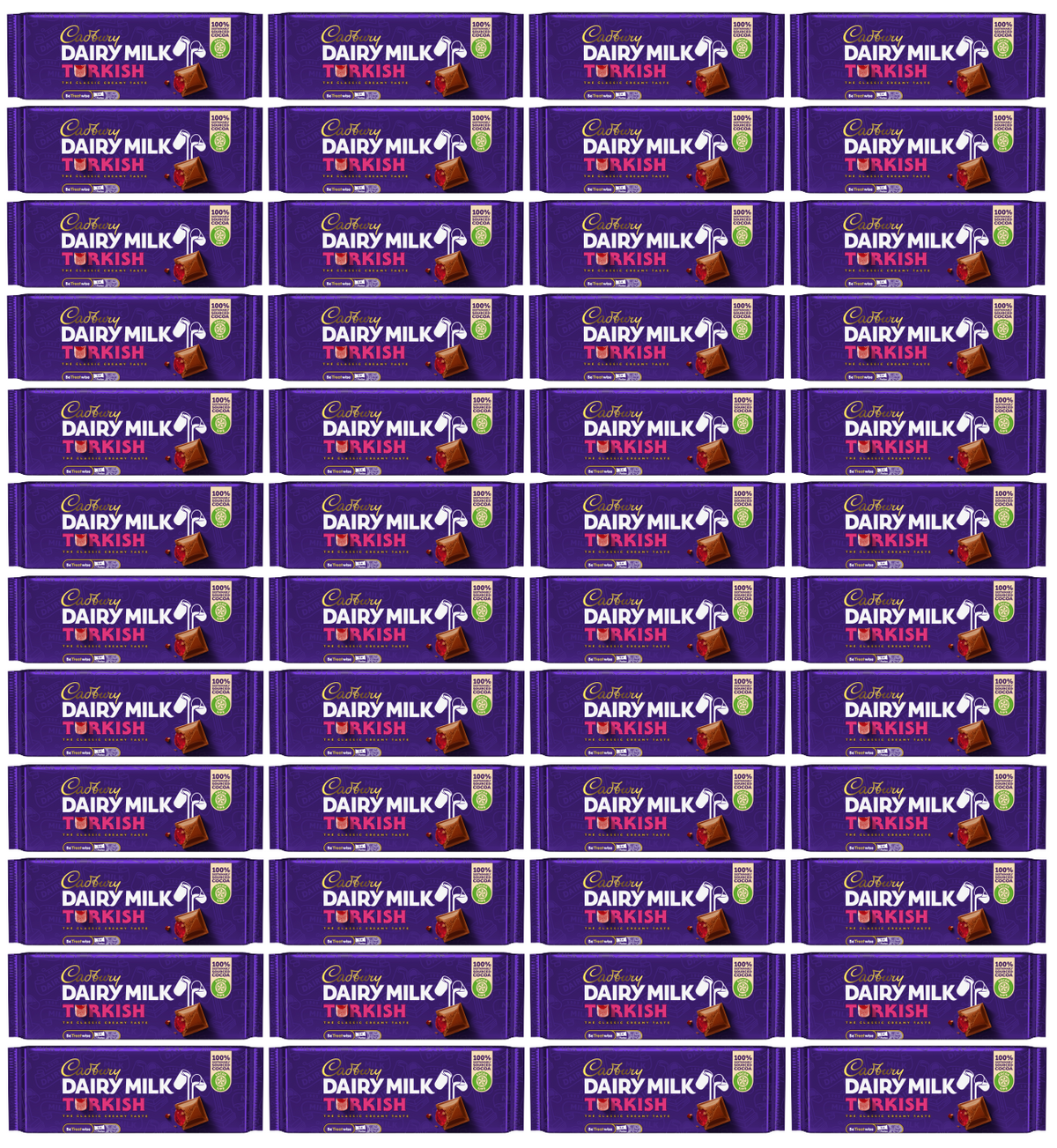 48 x Cadbury Dairy Milk Turkish Irish - 47Gm