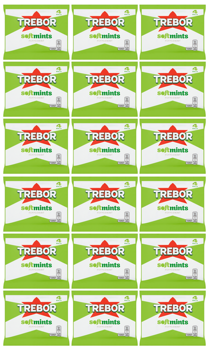 18 x Trebor Softmints Peppermint 4 Pk 179Gm