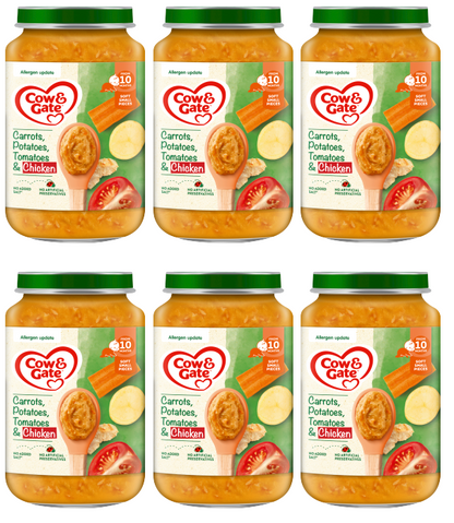 6 x Cow & Gate Jar Carrots Chicken & Potato - 200G