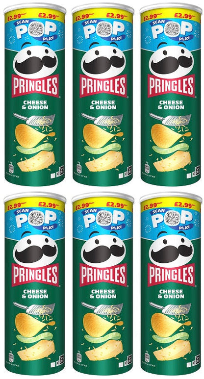 6 x Pringles Cheese & Onion - 165GM