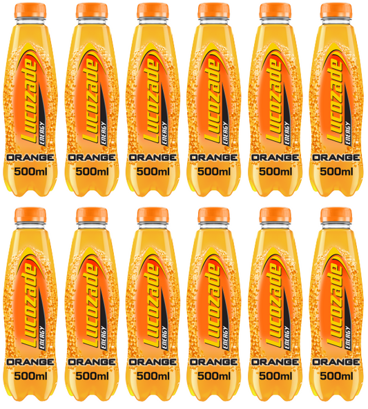 12 x Lucozade Energy Orange 500Ml
