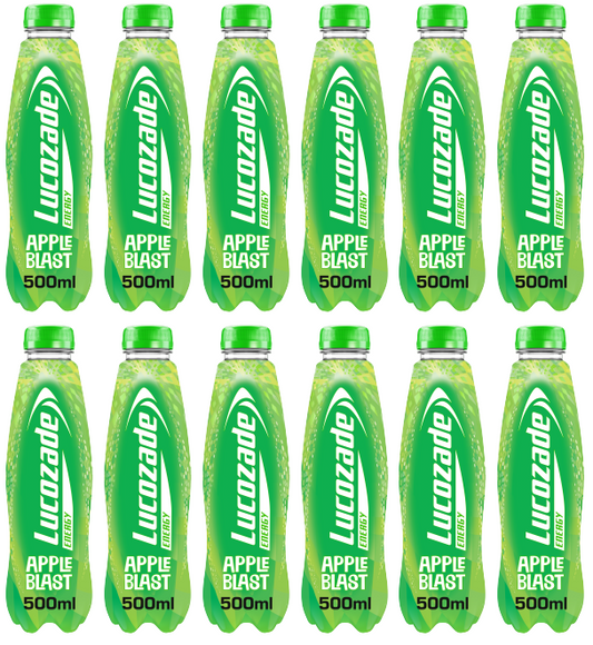 12 x Lucozade Energy Apple Blast - 500Ml