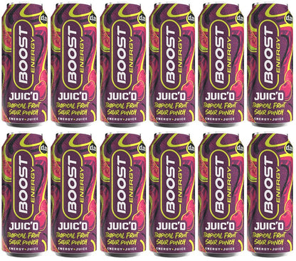 12 x Boost Juic'd Tropical Fruit Sour Punch - 500ML